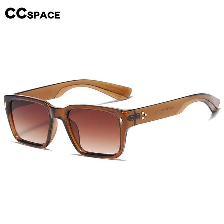 CCSpace Men's Full Rim Rectangular Acetate Frame Sunglasses 54568 Sunglasses CCspace Sunglasses   