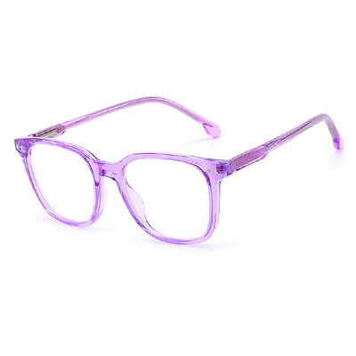 Ralferty Children's Unisex Full Rim Square Tr 90 Acetate Eyeglasses M3568 Full Rim Ralferty China C4 Purple 