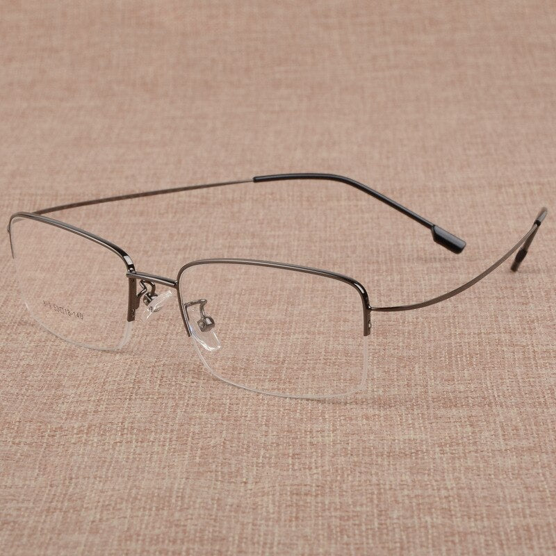 Cubojue Unisex Semi Rim Square Alloy Anti Blue Reading Glasses 878 Reading Glasses Cubojue 0 Gray 