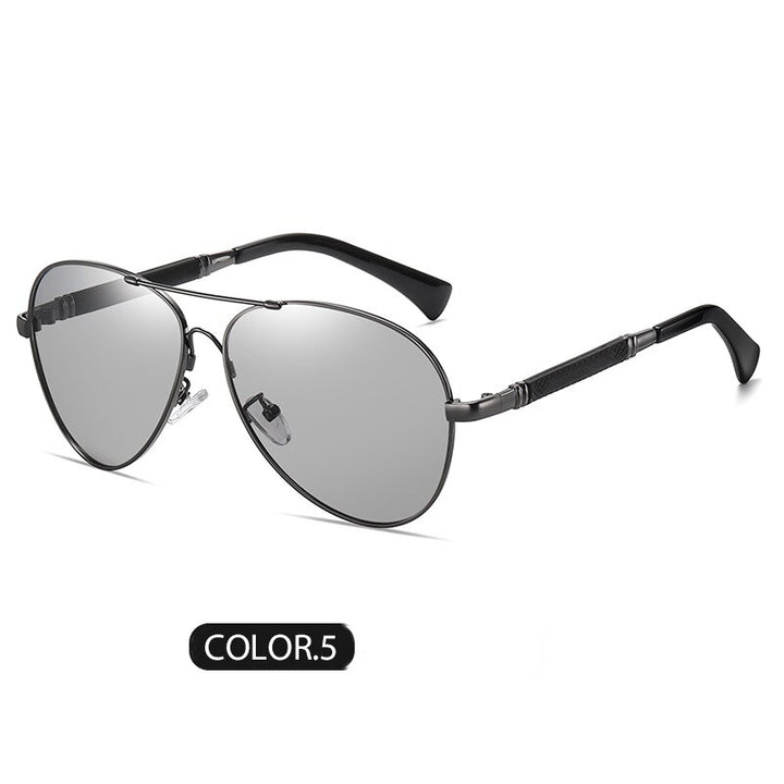Bclear Men's Full Rim Oval Square Polarized Double Bridge Alloy Sunglasses Wd8516 Sunglasses Bclear Color 5  