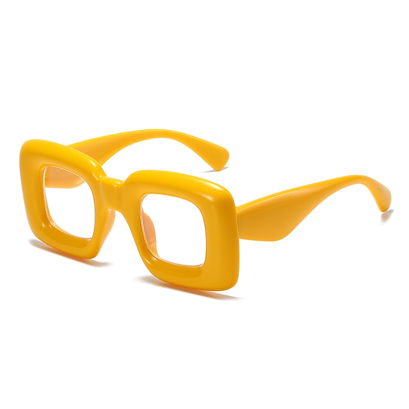 CCspace Unisex Full Rim Acetate Cat Eye Or Square Eyeglasses 55579 Full Rim CCspace SquareYellow China 