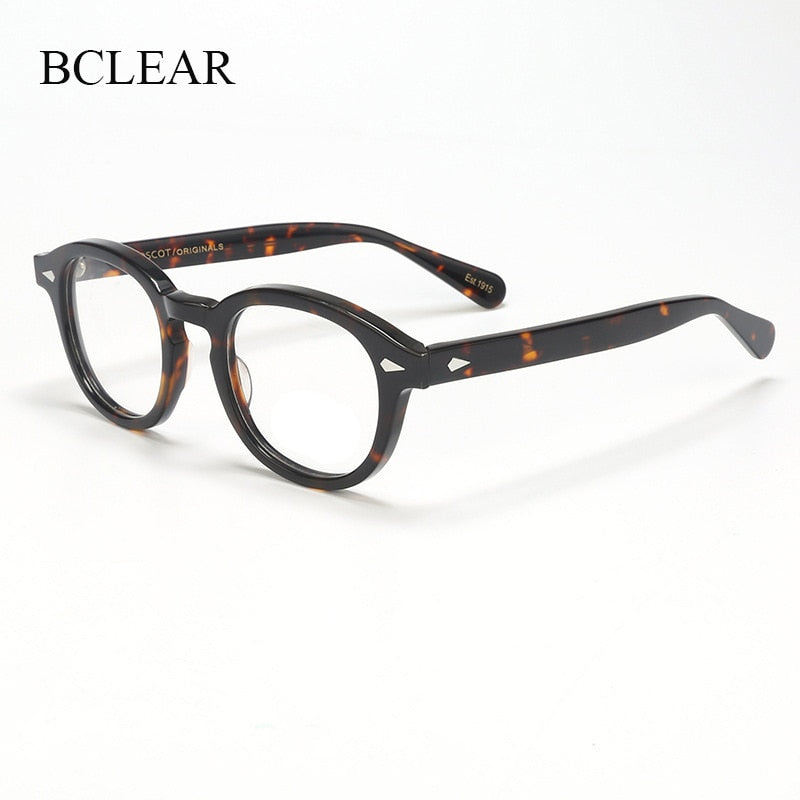 Bclear Unisex Full Rim Round Acetate Three Size S-M-L Frame Eyeglasses 1915 Full Rim Bclear   