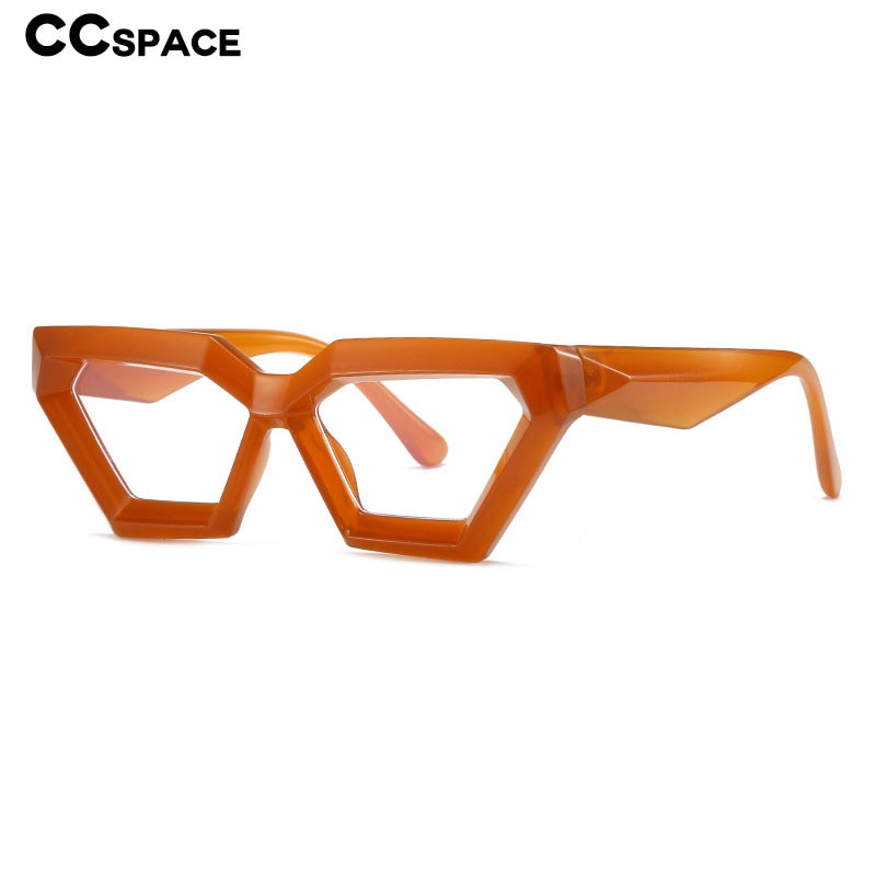 CCspace Women's Full Rim Oval Cat Eye Acetate Eyeglasses 55613 Full Rim CCspace   