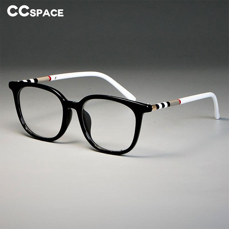CCSpace Unisex Full Rim Round Square Tr 90 Titanium Reading Glasses R47892 Reading Glasses CCspace   