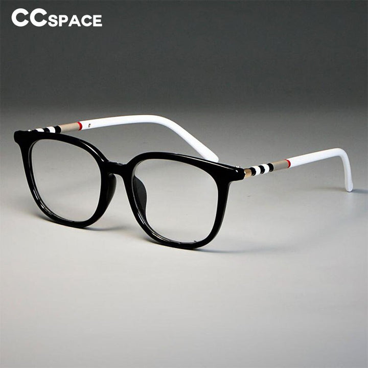 CCSpace Unisex Full Rim Round Square Tr 90 Titanium Reading Glasses R47892 Reading Glasses CCspace   