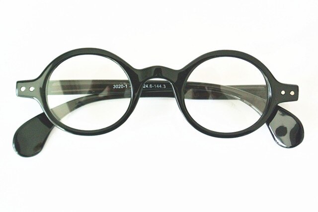 Cubojue Unisex Full Rim Small Round Tr 90 Titanium Myopic Reading Glasses 3020 Reading Glasses Cubojue no function lens 0 Black 
