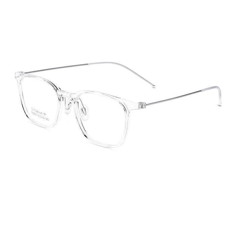 KatKani Unisex Full Rim Square Tr 90 Titanium Eyeglasses 5826 Full Rim KatKani Eyeglasses Transparent  