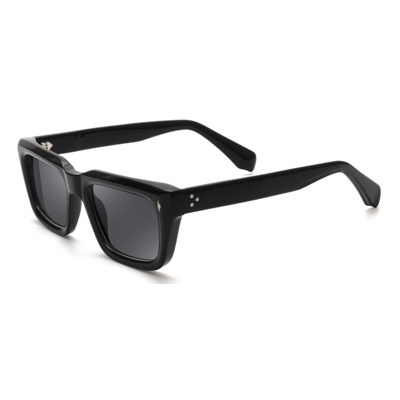 Gatenac Men's Full Rim Square Acetate Frame Polarized Sunglasses Tyj68 Sunglasses Gatenac Black  