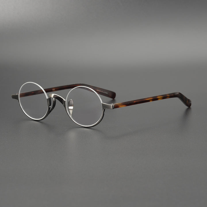 Muzz Men's Semi Rim Acetate Titanium Frame Eyeglasses 80 Semi Rim Muzz gray  