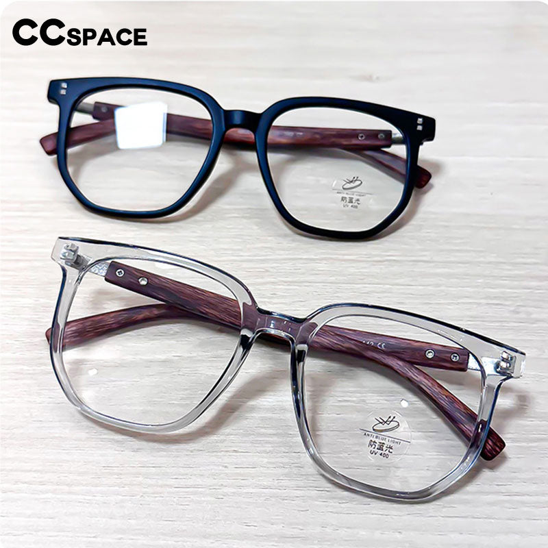 CCSpace Women's Full Rim Square Tr 90 Titanium Eyeglasses 54555 Full Rim CCspace   