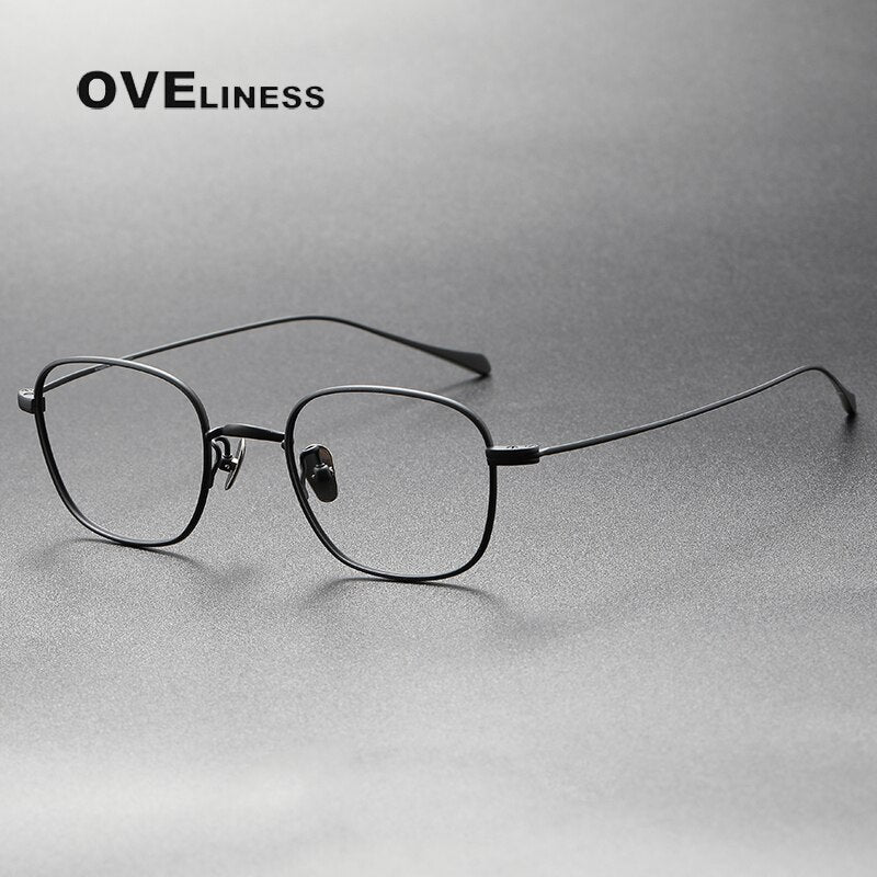 Oveliness Unisex Full Rim Square Titanium Eyeglasses Gws199 Full Rim Oveliness black  