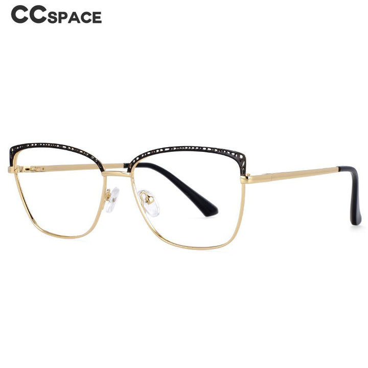 CCSpace Women's Full Rim Square Tr 90 Titanium Frame Eyeglasses 54196 Full Rim CCspace   