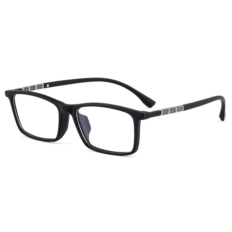 Yimaruili Men's Full Rim Square Tr90 Sport Eyeglasses 96005R Sport Eyewear Yimaruili Eyeglasses Matte Black  