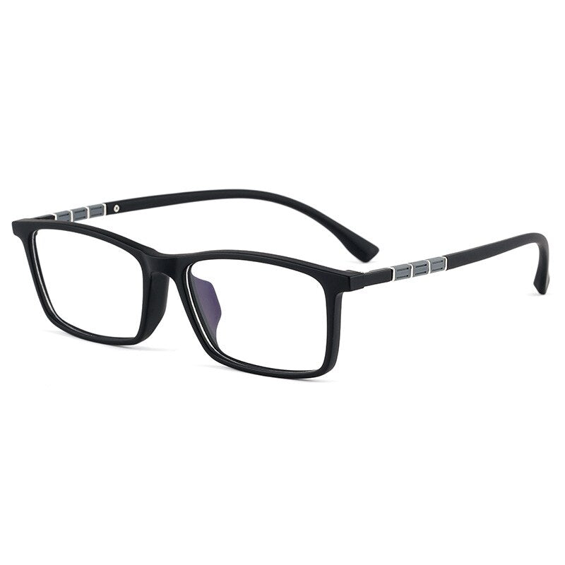 Yimaruili Men's Full Rim Square Tr90 Sport Eyeglasses 96005R Full Rim Yimaruili Eyeglasses Matte Black  