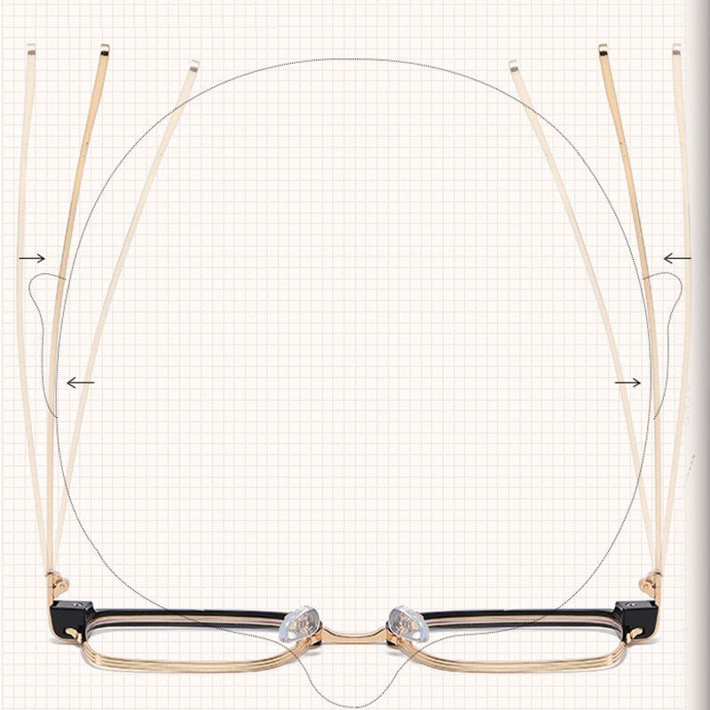 Handoer Unisex Full Rim Square Tr 90 Alloy Eyeglasses F21102 Full Rim Handoer   