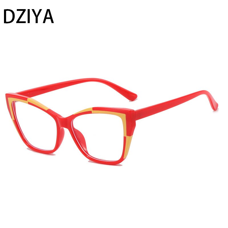 Dziya Women's Full Rim Square Cat Eye Tr 90 Presbyopic Reading Glasses 60858 Reading Glasses Dziya +25 C3 