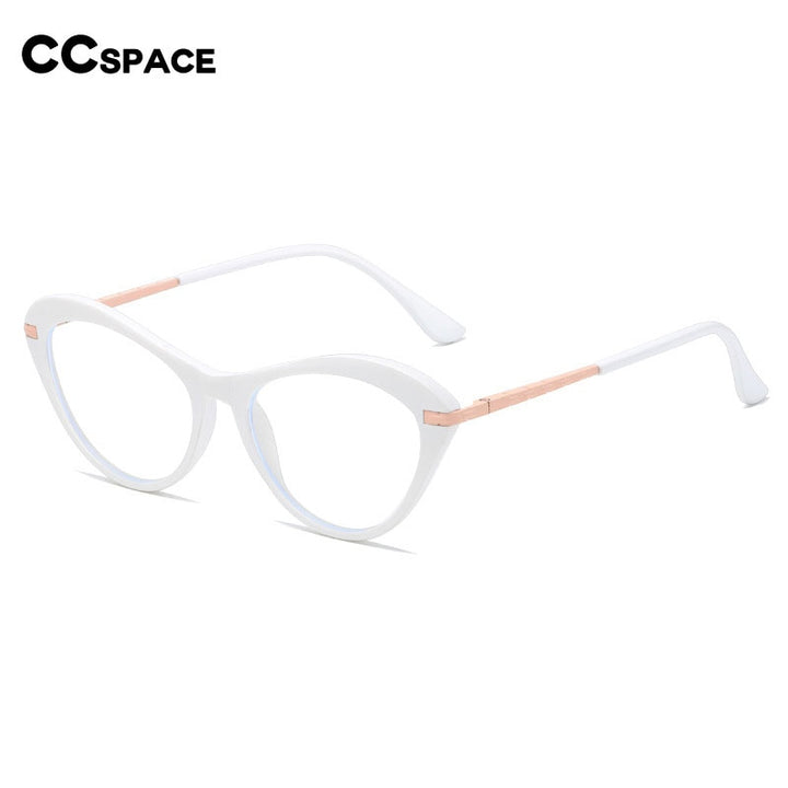 CCSpace Women's Full Rim Square Cat Eye Tr 90 Titanium Eyeglasses 53226 Full Rim CCspace   