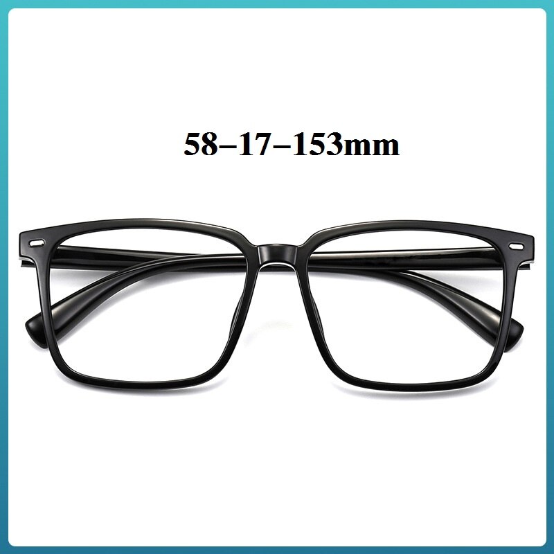 Cubojue Unisex Full Rim Large Square Tr 90 Titanium Frame Eyeglasses Full Rim Cubojue   
