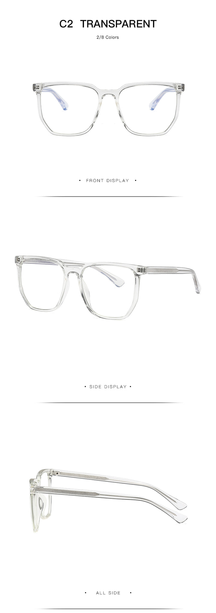 Gmei Unisex Full Rim TR 90 Titanium Square Frame Eyeglasses 2034 Full Rim Gmei Optical   