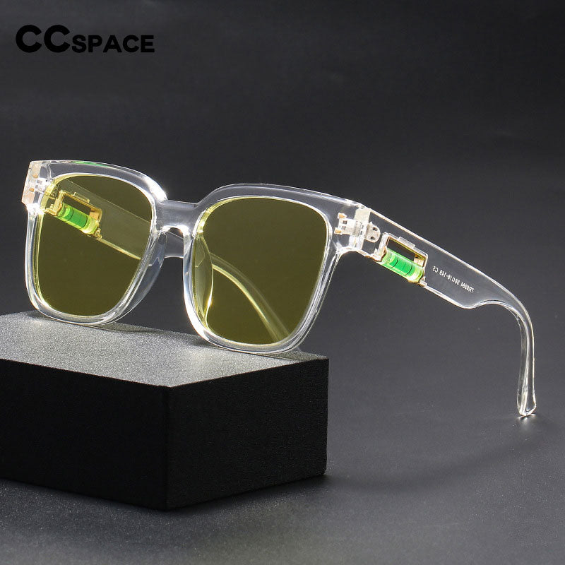 CCSpace Unisex Full Rim Square Polarized Tr 90 Titanium Sunglasses 55364 Sunglasses CCspace   