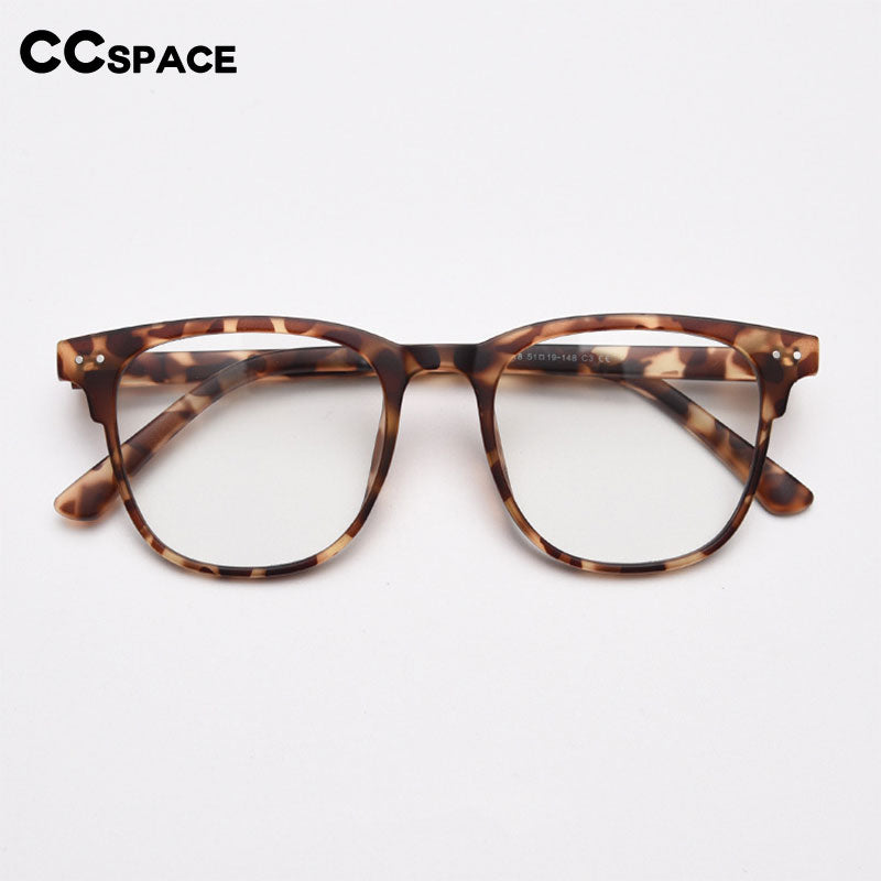 CCSpace Unisex Full Rim Big Square Tr 90 Titanium Eyeglasses 55804 Full Rim CCspace   