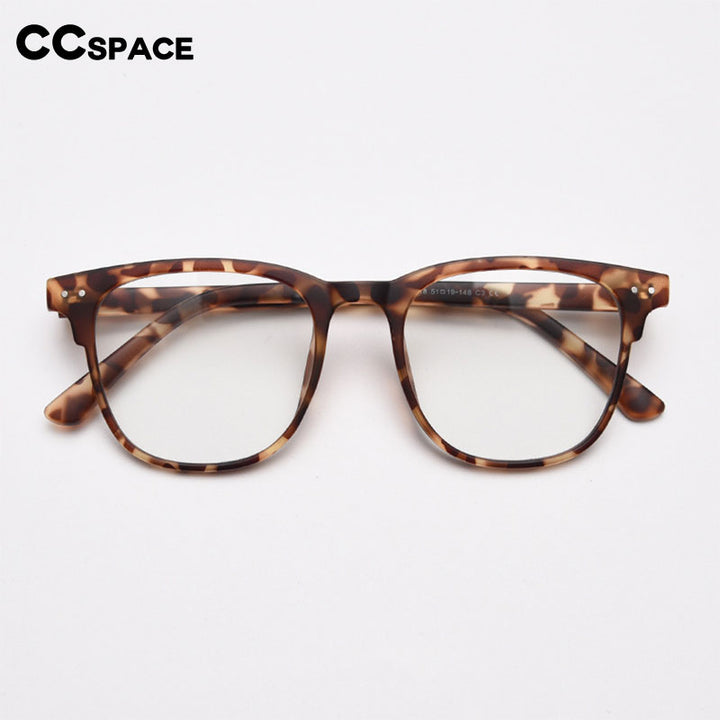CCSpace Unisex Full Rim Big Square Tr 90 Titanium Eyeglasses 55804 Full Rim CCspace   