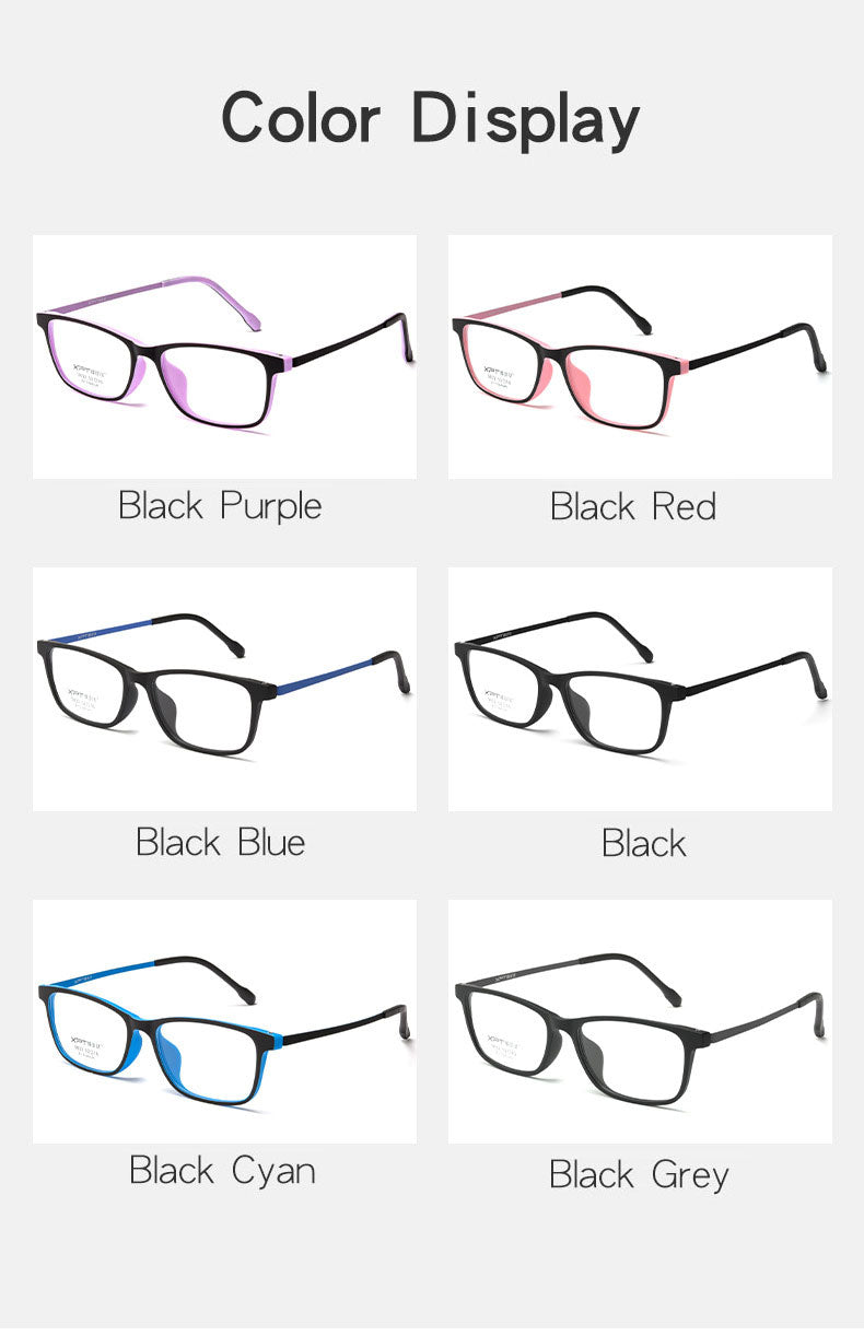 KatKani Unisex Full Rim Square Tr 90 Titanium  Reading Glasses Anti Blue Light  9832xp Reading Glasses KatKani Eyeglasses   