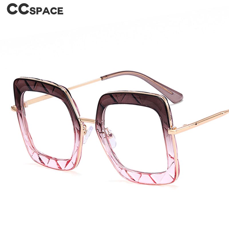 CCSpace Women's Full Rim Square Tr 90 Titanium Frame Eyeglasses 48200 Full Rim CCspace   