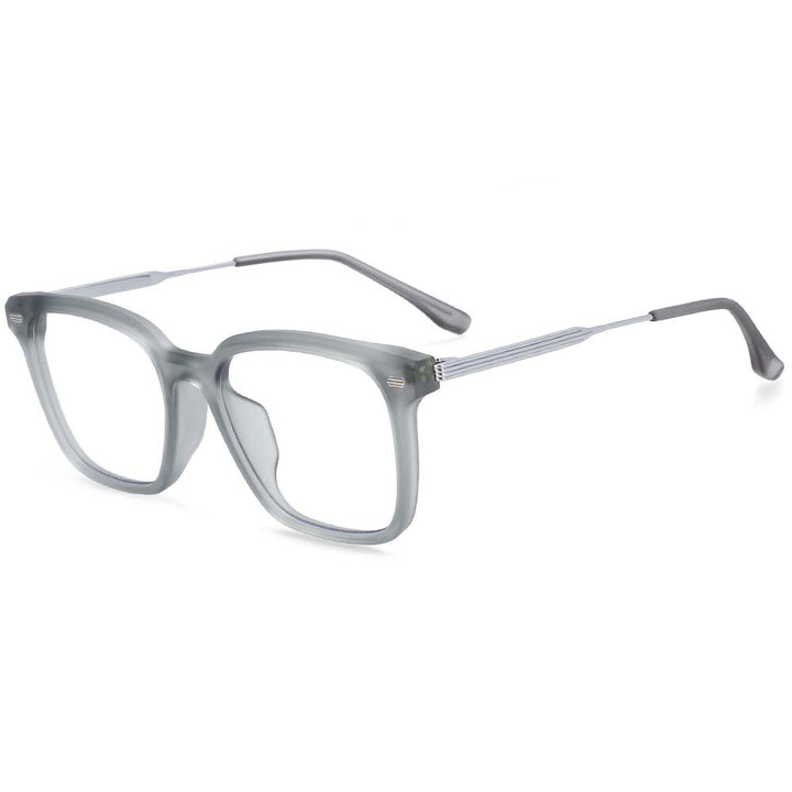 CCspace Unisex Full Rim Square Tr 90 Titanium Frame Eyeglasses 54254 Full Rim CCspace matte-gray China 