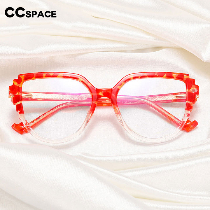 CCspace Women's Full Rim Square Cat Eye Tr 90 Titanium Eyeglasses 55323 Full Rim CCspace   