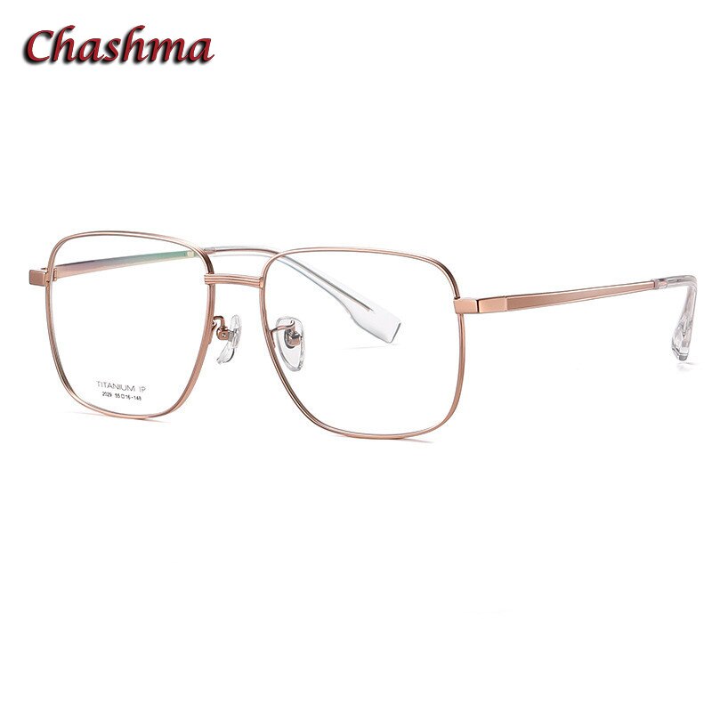 Chashma Ochki Unisex Full Rim Square Titanium Eyeglasses 2029 Full Rim Chashma Ochki   
