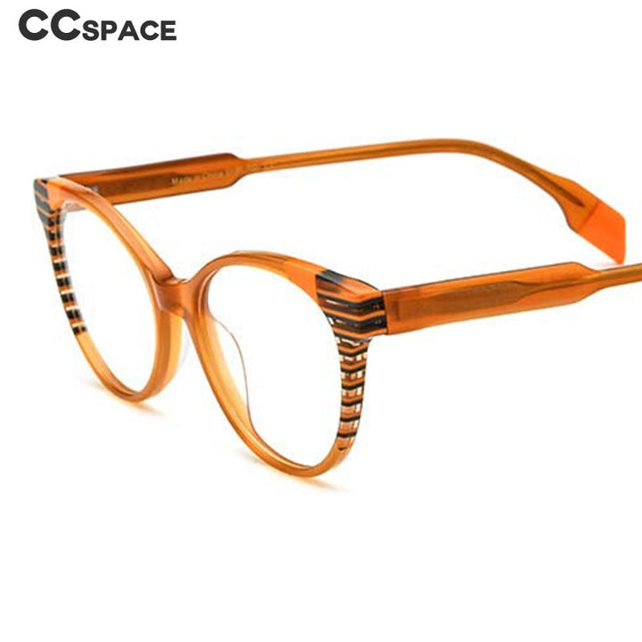 CCSpace Women's Full Rim Cat Eye Acetate Eyeglasses 55058 Full Rim CCspace   