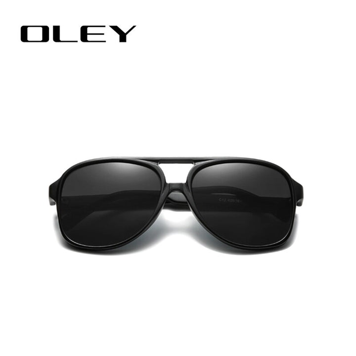 Oley Unisex Full Rim Round Acetate Titanium Frame Polarized Sunglasses Y7129 Sunglasses Oley   