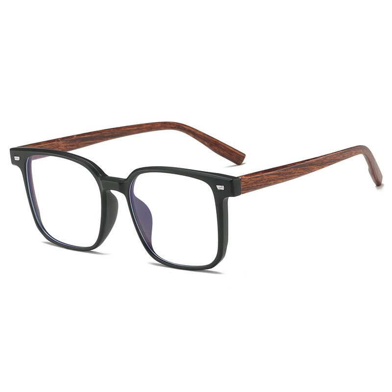 CCspace Men's Full Rim Square Tr 90 Titanium Eyeglasses 54484 Full Rim CCspace China MatteBlack 