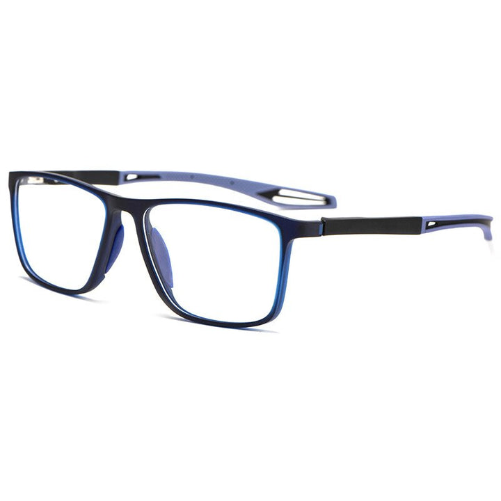 Reven Jate Unisex Full Rim Square Tr 90 Sport Eyeglasses 1019r Sport Eyewear Reven Jate blue  