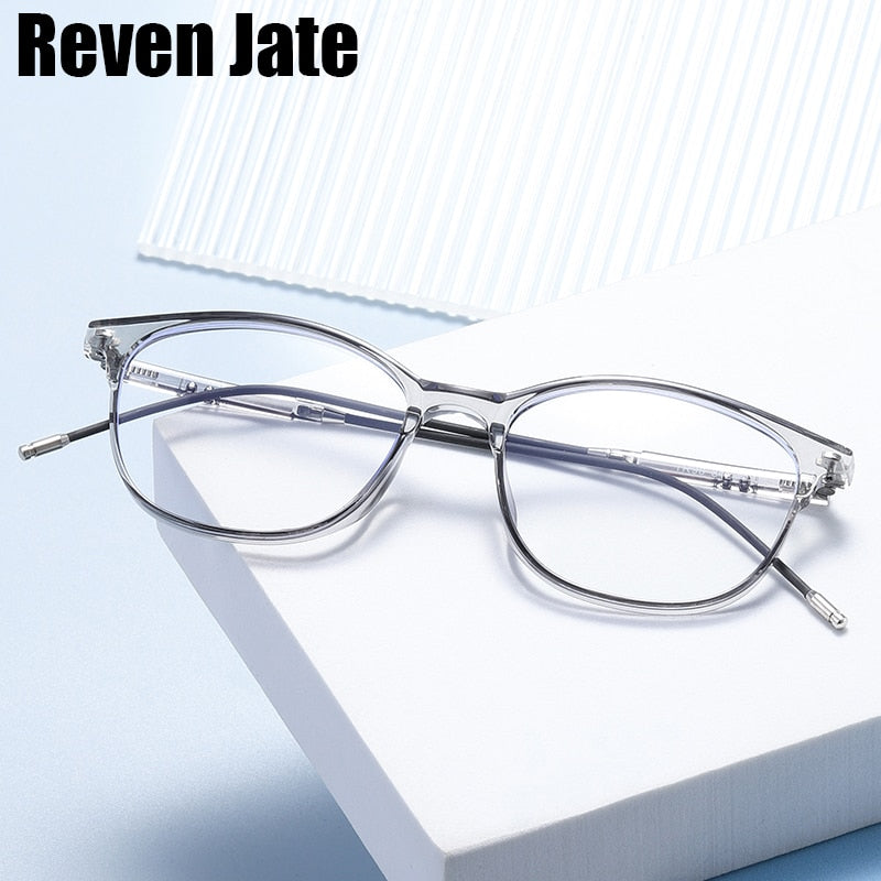 Reven Jate Unisex Full Rim Round Square Tr 90 Eyeglasses 81234 Full Rim Reven Jate   