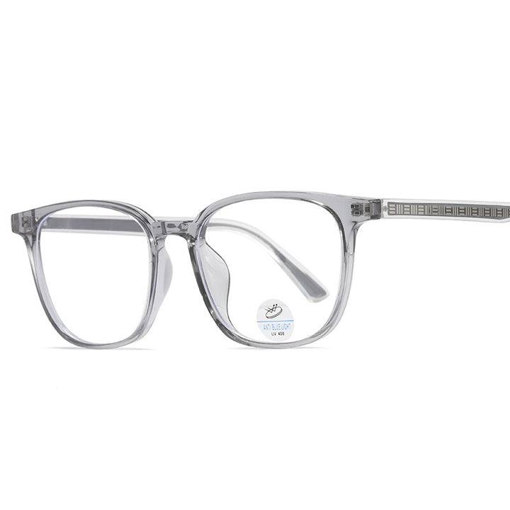 Reven Jate Unisex Full Rim Square Tr 90 Acetate Eyeglasses 81245 Full Rim Reven Jate grey  