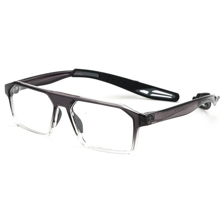 Reven Jate Unisex Full Rim Square Tr 90 Sport Eyeglasses 1218 Sport Eyewear Reven Jate gradient grey  