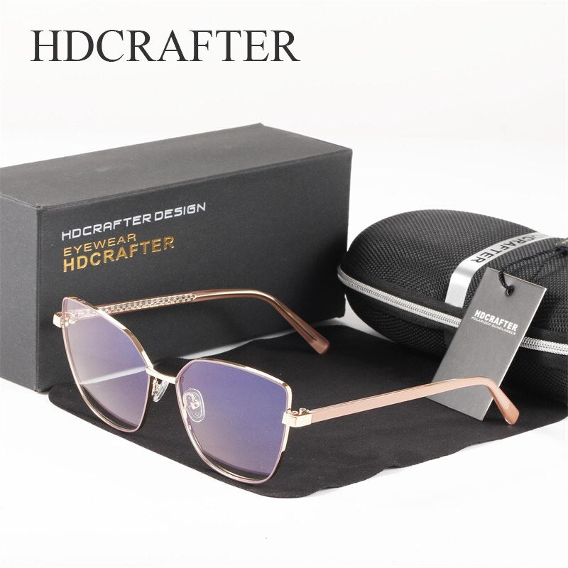 Hdcrafter Women's Full Rim Cat Eye Titanium Frame Eyeglasses 3002 Full Rim Hdcrafter Eyeglasses   