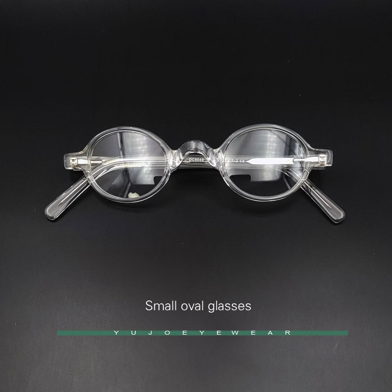 Yujo Unisex Full Rim Small Oval Acetate Eyeglasses Customizable Lenses Full Rim Yujo   