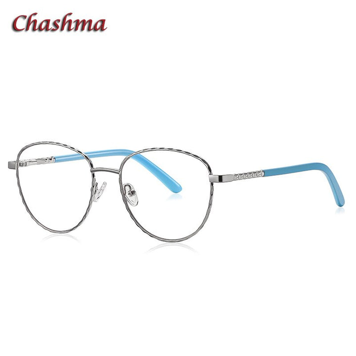 Chashma Ochki Unisex Full Rim Oval Square Stainless Steel Eyeglasses 3031 Full Rim Chashma Ochki C4  