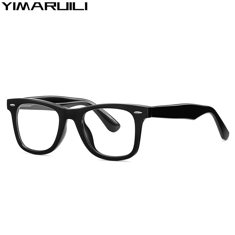 Yimaruili Unisex Full Rim Square Tr 90 Acetate Alloy Eyeglasses  2102 Full Rim Yimaruili Eyeglasses   