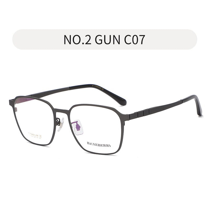 Zirosat Unisex Eyeglasses Black Gray Brown Frame Pure Titanium 71075 Frame Zirosat grey  