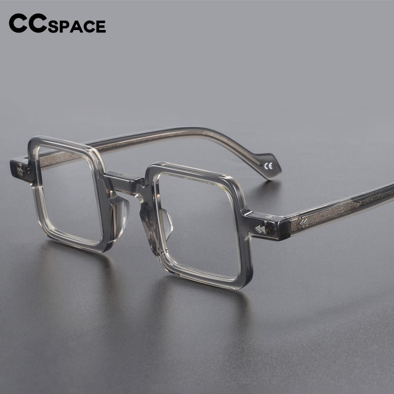 CCspace Unisex Full Rim Square Acetate Eyeglasses 55351C Full Rim CCspace   