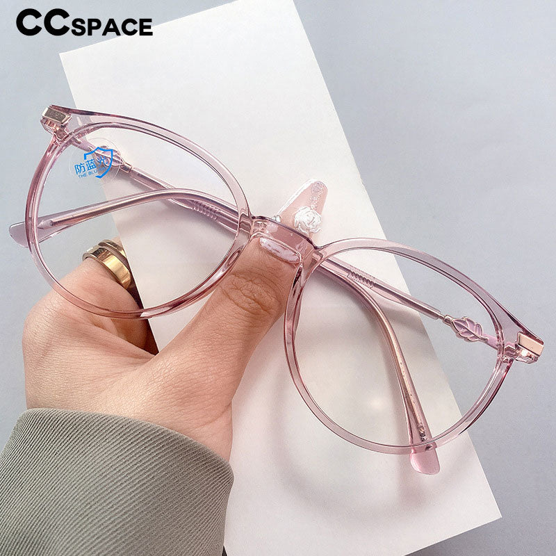 CCSpace Unisex Full Rim Square Cat Eye Tr 90 Titanium Eyeglasses 55638 Full Rim CCspace   