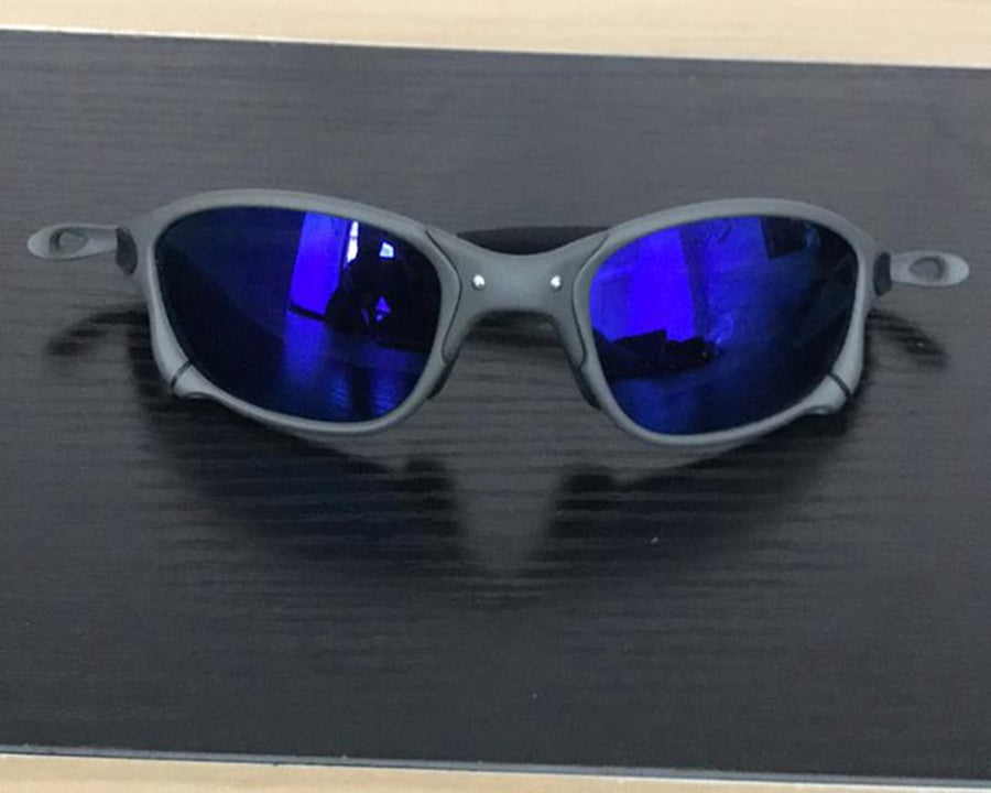 Mtb Unisex Full Rim Rectangle Alloy Acetate Polarized Sunglasses Cp005-4 Sunglasses Mtb Blue One Size MULTI