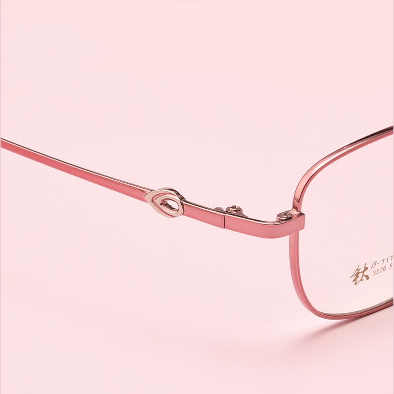 Katkani Women's Full Rim Square Titanium Alloy Eyeglasses 3526x Full Rim KatKani Eyeglasses   