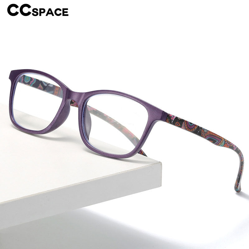 CCSpace Women's Full Rim Square Acetate Hyperopic Reading Glasses 54559 Reading Glasses CCspace   
