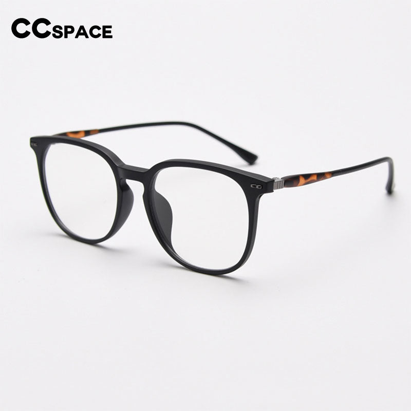 CCSpace Unisex Full Rim Square Tr 90 Titanium Eyeglasses 55687 Full Rim CCspace   