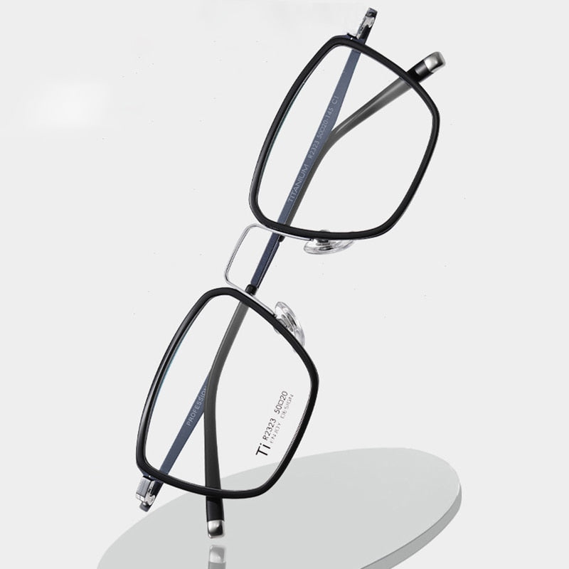 Hothcki Men's Full Rim Irregular Square Alloy Eyeglasses R2323 Full Rim Hotochki   